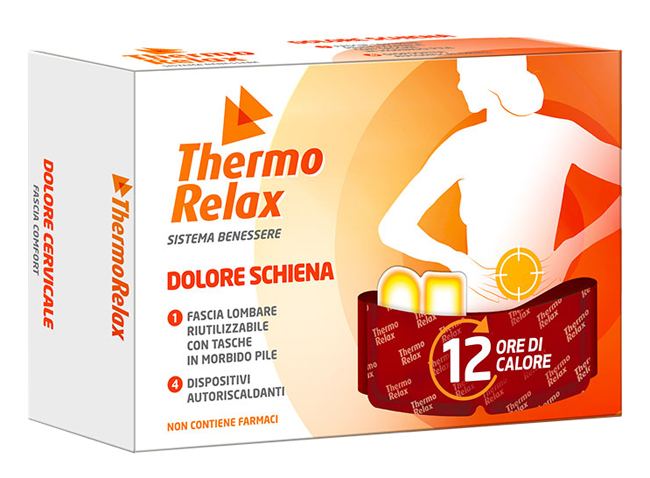 THERMORELAX FASCIA LOMBARE DOLORE SCHIENA+4 DISPOSITIVI AUTORISCALDANTI - farmasconti.eu