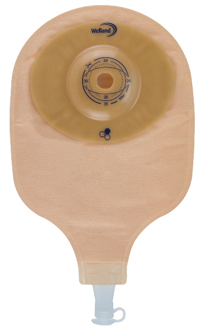 SACCA PER UROSTOMIA TRASPARENTE RITAGLIABILE AURUM CONVEX URO MIDI CON MIELE DI MANUKA DIAMETRO 13-48 MM INIZIO CONVESSITA' 48 MM 10 PEZZI - farmasconti.eu