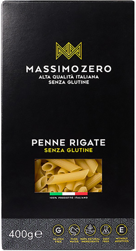 MASSIMO ZERO MEZZE PENNE RIGATE 400 G - farmasconti.eu