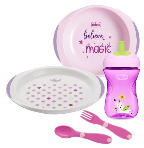 CHICCO SET PAPPA 12 MESI+ ROSA - farmasconti.eu