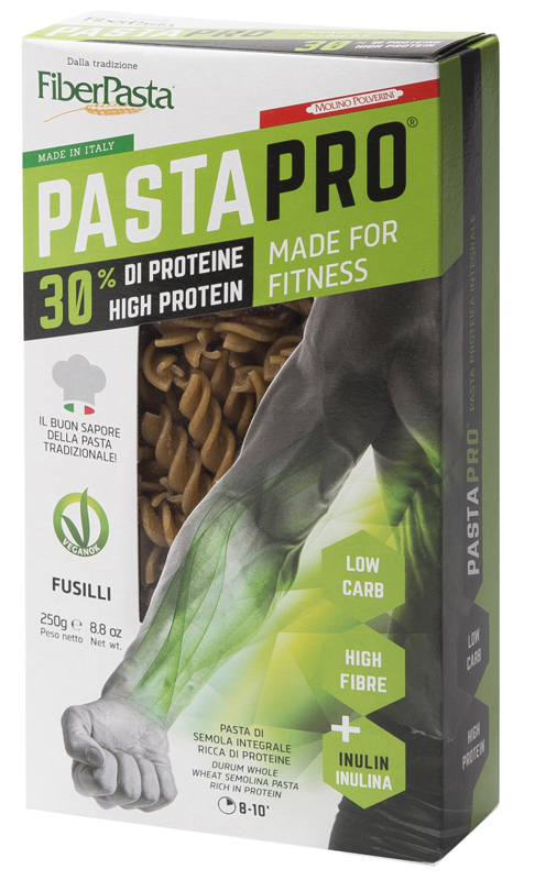 PASTAPRO FUSILLI INTEGRALI 30% PROTEINE 250 G - farmasconti.eu