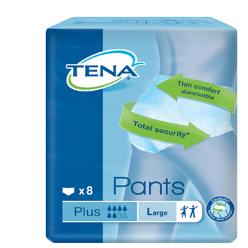 PANNOLONE PULL-UP TENA PANTS PLUS TAGLIA LARGE 8 PEZZI - farmasconti.eu