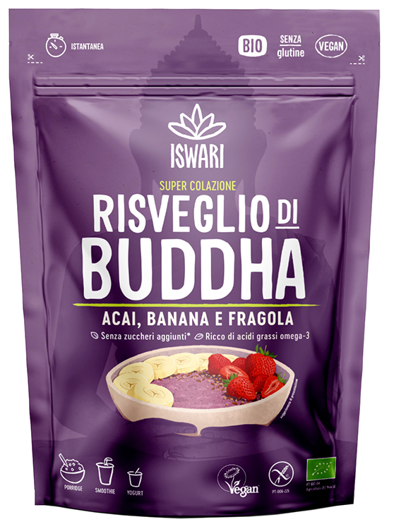 ISWARI RISVEGLIO BUDDA ACAI BANANA E FRAGOLA 360 G - farmasconti.eu