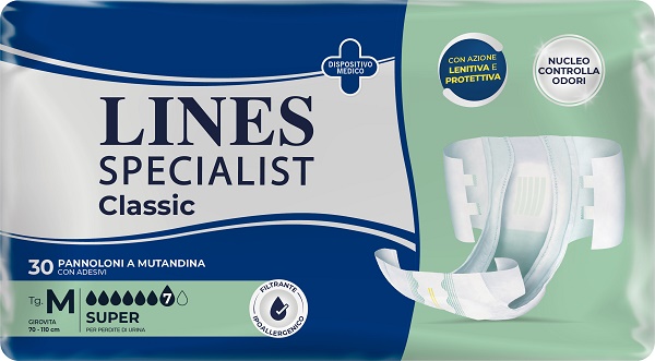 PANNOLONE A MUTANDA LINES SPECIALIST CLASSIC SUPER MM 30 PEZZI - farmasconti.eu