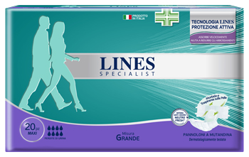 LINES SPECIALIST PANNOLINO MUTANDA MG MAXI 20 PEZZI - farmasconti.eu