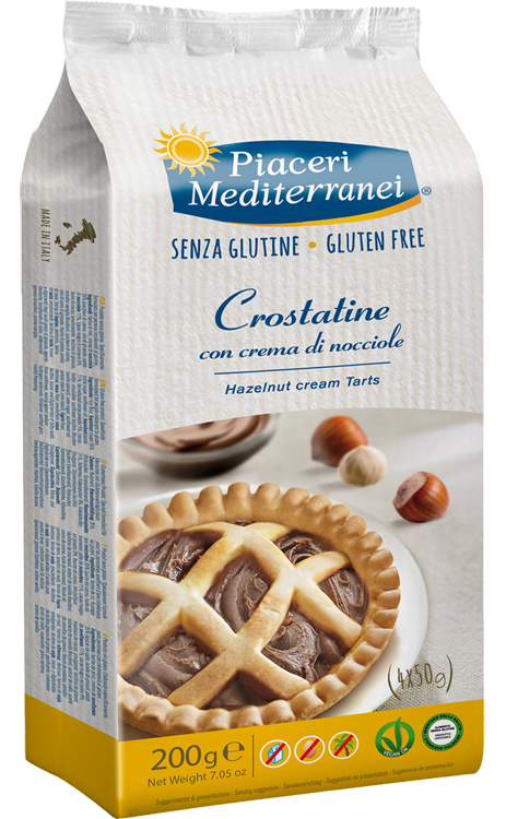 PIACERI MEDITERRANEI CROSTATINA CON CREMA DI NOCCIOLA 4 X 50 G - farmasconti.eu