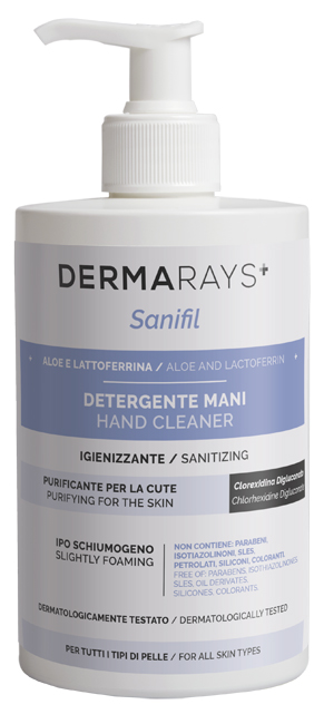 DERMARAYS SANIFIL DETERGENTE MANI IGIENIZZANTE ALOE E LATTOFERRINA 500 ML - farmasconti.eu