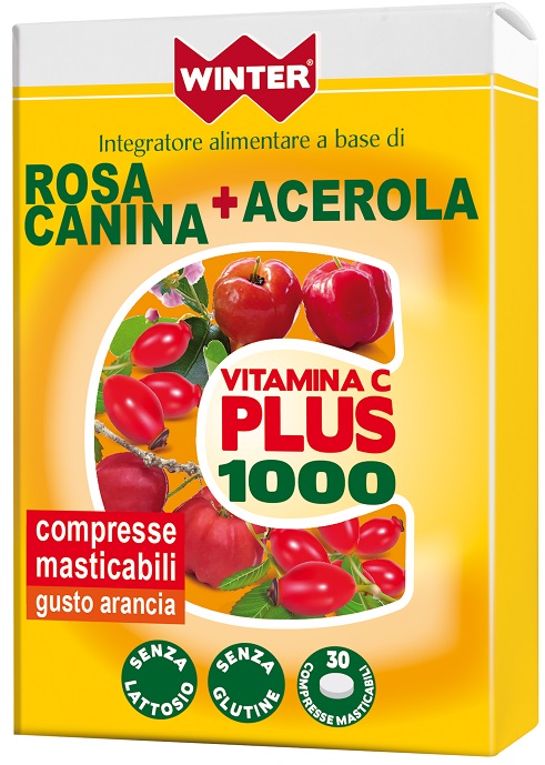 WINTER VITAMINA C PLUS 1000 ROSA CANINA + ACEROLA 30 COMPRESSE MASTICABILI - farmasconti.eu