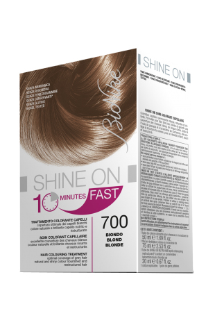 BIONIKE SHINE ON FAST TRATTAMENTO COLORANTE CAPELLI BIONDO 700 FLACONE 60 ML + TUBO 60 ML - farmasconti.eu