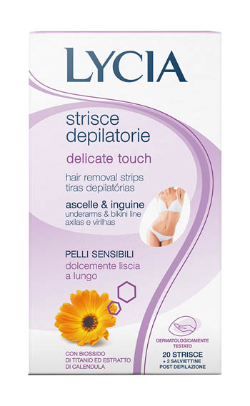LYCIA STRISCE DEPILATORIE DELICATE TOUCH ASCELLE E INGUINE 20 PEZZI - farmasconti.eu