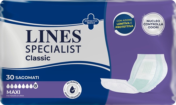 PANNOLONE PER INCONTINENZA LINES SPECIAL CLASSIC SAGOMATO MAXI 30 PEZZI - farmasconti.eu