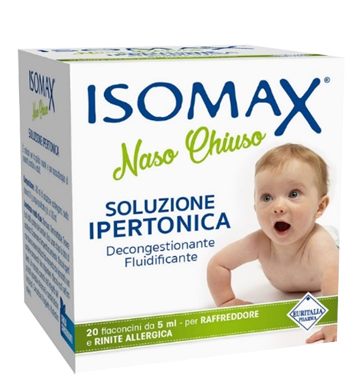 SOLUZIONE IPERTONICA ISOMAX NASO CHIUSO 20 FLACONCINI DA 5 ML - farmasconti.eu