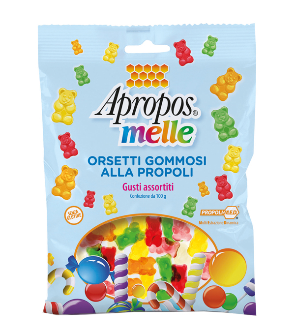 APROPOS MELLE ORSETTI GOMMOSI ALLA PROPOLI GUSTI ASSORTITI 100 G - farmasconti.eu