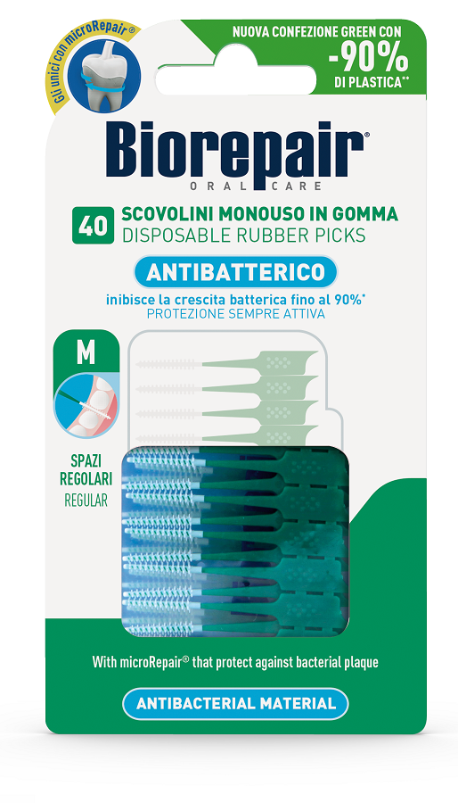 BIOREPAIR ORAL CARE ANTIBATTERICO 40 SCOVOLINI MONOUSO SPAZI REGOLARI - farmasconti.eu