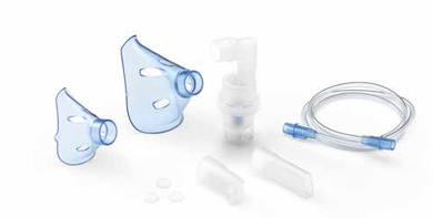 SOFFIO CUBE KIT ACCESSORI RICAMBIO CON AMPOLLA BOCCAGLIO FOCELLA NASALE MASCHERA PEDIATRICA ADULTI TUBELLO FILTRI RICAMBIO BORSA PORTA ACCESSORI - farmasconti.eu