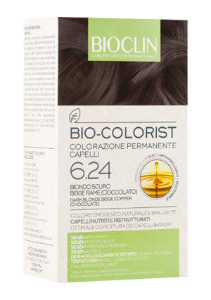 BIOCLIN BIO COLORIST 6,24 BIONDO SCURO BEIGE RAME - farmasconti.eu