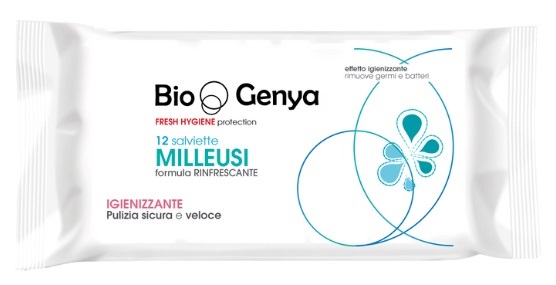 BIOGENYA FRESH HYGIENE PROTECTION 12 SALVIETTE MILLEUSI RINFRESCANTE IGIENIZZANTE - farmasconti.eu