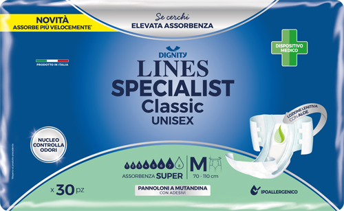 PANNOLONE MUTANDINA LINES SPECIALIST CLASSIC SUPER ULTRA MM 30 PEZZI - farmasconti.eu