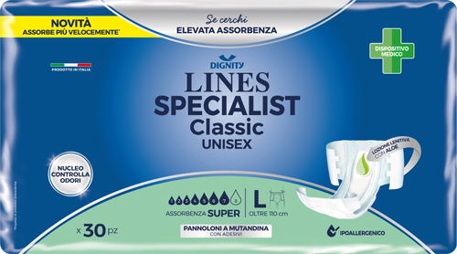 PANNOLONE MUTANDINA LINES SPECIALIST CLASSIC SUPER ULTRA MG 30 PEZZI - farmasconti.eu