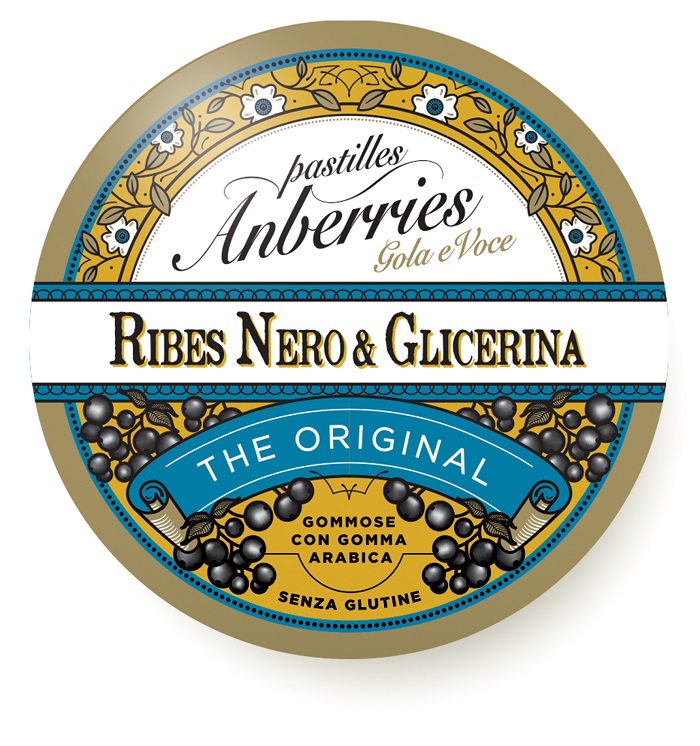 ANBERRIES CLASSICHE RIBES NERO & GLICERINA CARAMELLE 55 G - farmasconti.eu