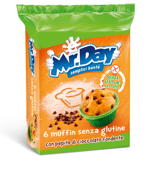 MR DAY MUFFIN SENZA GLUTINE CON PEPITE DI CIOCCOLATO FONDENTE 6 X 42 G - farmasconti.eu