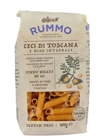 RUMMO PENNE RIGATE N 66 CECI DI TOSCANA E RISO INTEGRALE 300 G - farmasconti.eu