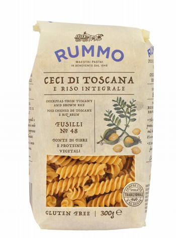 RUMMO FUSILLI N 48 CECI DI TOSCANA E RISO INTEGRALE 300 G - farmasconti.eu
