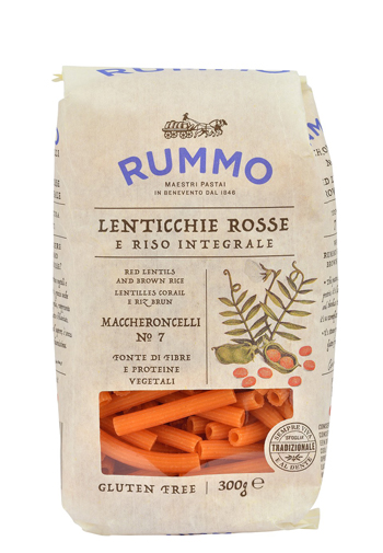 RUMMO MACCHERONCELLI N 7 LENTICCHIE ROSSE E RISO INTEGRALE 300 G - farmasconti.eu