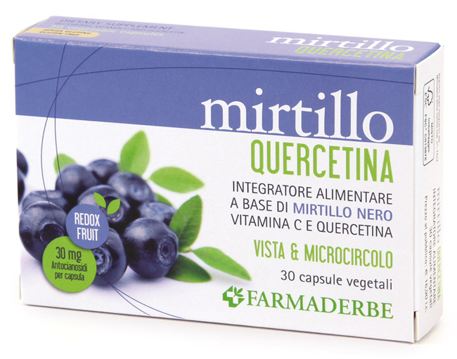 MIRTILLO QUERCETINA 30 CAPSULE VEGETALI - farmasconti.eu