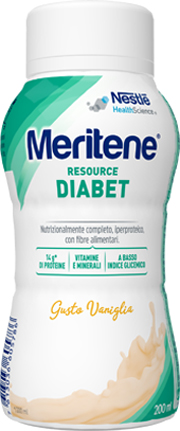 MERITENE RESOURCE DIABET VANIGLIA ALIMENTO IPERPROTEICO 28 VITAMINE E MINERALI 200 ML - farmasconti.eu