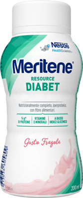 MERITENE RESOURCE DIABET FRAGOLA ALIMENTO IPERPROTEICO 28 VITAMINE E MINERALI 200 ML - farmasconti.eu