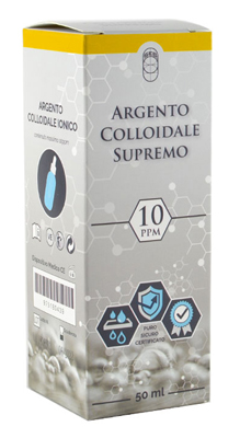 ARGENTO COLLOIDALE SUPREMO 10PPM CERTIFICATO CON CONTAGOCCE 50 ML - farmasconti.eu