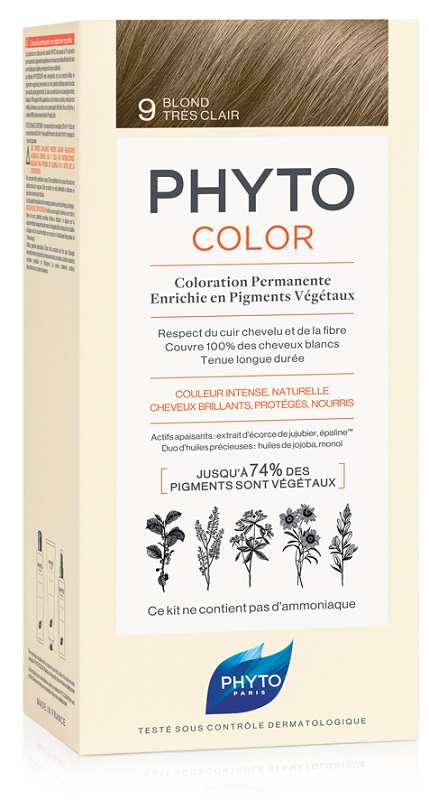 PHYTOCOLOR 9 BIONDO CHIARISS 1 LATTE + 1 CREMA + 1 MASCHERA + 1 PAIO DI GUANTI - farmasconti.eu
