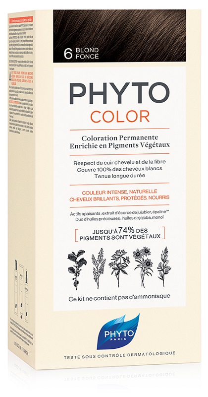 PHYTOCOLOR 6 BIONDO SCURO 1 LATTE+ 1 CREMA + 1 MASCHERA + 1 PAIO DI GUANTI - farmasconti.eu