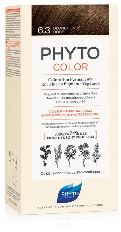 PHYTOCOLOR 6.3 BIONDO SCU DOR 1 LATTE + 1 CREMA + 1 MASCHERA + 1 PAIO DI GUANTI - farmasconti.eu