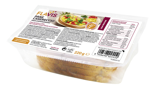 FLAVIS PANE CASERECCIO PANE APROTEICO A FETTE 220 G - farmasconti.eu