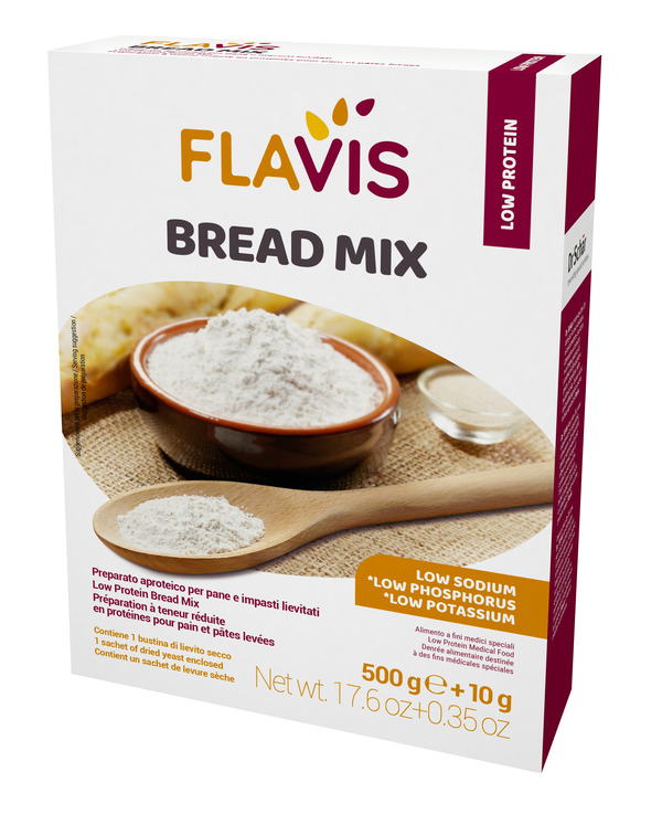 FLAVIS BREAD MIX PREPARATO PER PANE E IMPASTI LIEVITATI APROTEICI 500 G - farmasconti.eu