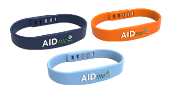 AIDME BRACCIALE SALVAVITA BLU CON SISTEMA NFC - farmasconti.eu