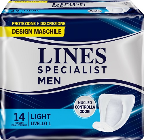 PANNOLONI LINES SPECIALIST MEN LIVELLO 1 14 PEZZI - farmasconti.eu