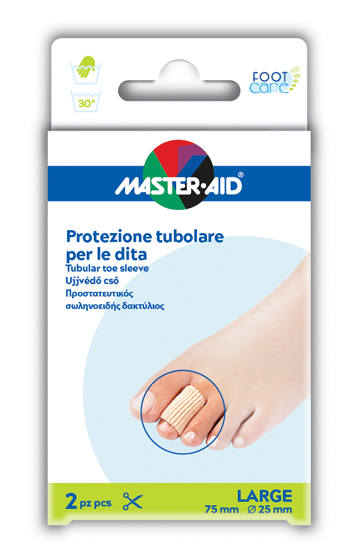 PROTEZIONE TUBOLARE IN GEL MASTER-AID FOOTCARE ELASTICIZZATO LARGE 7,5 CM 20 MM 2 PEZZI C5 - farmasconti.eu