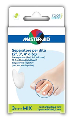 SEPARATORE DITA IN GEL MASTER-AID FOOTCARE MIX 1 SMALL + 2 MEDIUM C9 - farmasconti.eu
