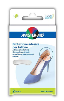 PROTEZIONE ADESIVA MASTER-AID FOOTCARE TRASPARENTE TALLONE 2 PEZZI A4 - farmasconti.eu
