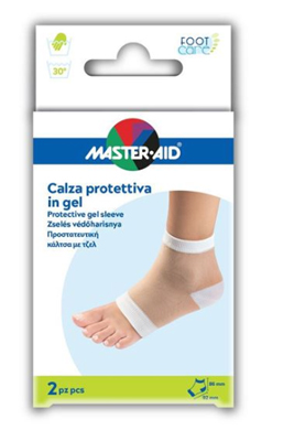 CALZA CON PROTEZIONE MASTER-AID FOOTCARE IDRATANTE IN GEL/TESSUTO PER TALLONI 2 PEZZI F1 - farmasconti.eu