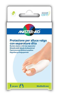 PROTEZIONE MASTER-AID FOOTCARE PER ALLUCE VALGO CON SEPARATORE DITA INTEGRATO 1 PEZZO D9 - farmasconti.eu