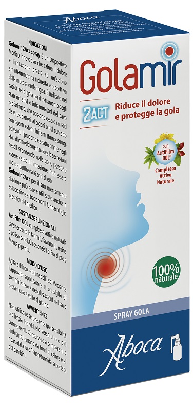 GOLAMIR 2ACT SPRAY 30 ML NO ALCOOL ADULTI E BAMBINI DA UN ANNO DI ETA' - farmasconti.eu
