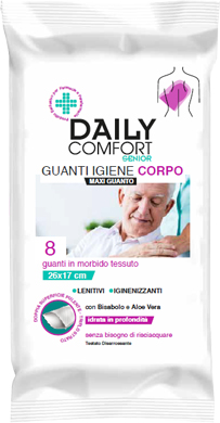 DAILY COMFORT SENIOR GUANTO DETERGENTE 8 PEZZI - farmasconti.eu