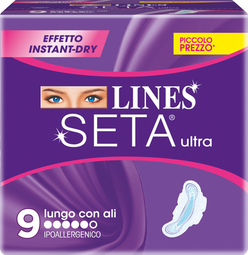 LINES SETA ULTRA ASSORBENTI LUNGHI 9 PEZZI - farmasconti.eu