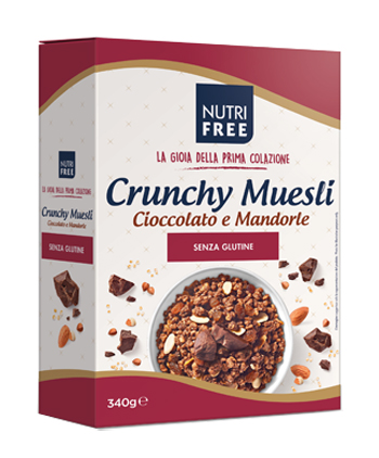 NUTRIFREE CRUNCHY MIX CIOCCOLATO E MANDORLE 340 G - farmasconti.eu