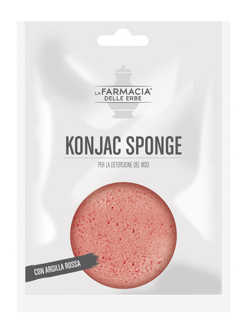 FDE KONJAC SPONGE ARGILLA ROSSA 1 PEZZO - farmasconti.eu