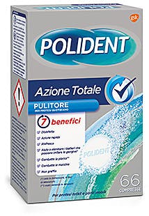 POLIDENT AZIONE TOTALE 66 COMPRESSE PULITORE PER PROTESI QUOTIDIANO - farmasconti.eu